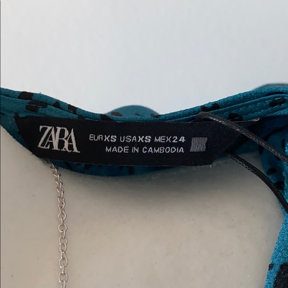 Zara - Green Blue Black Leopard Dress - Picture 11 of 13